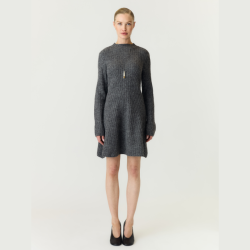 Yas Dolly LS knit dress medium grey malange - 26037936