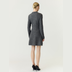 Yas Dolly LS knit dress medium grey malange - 26037936