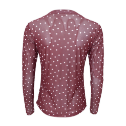 Black Colour Annie mesh blouse plum dot - 3846