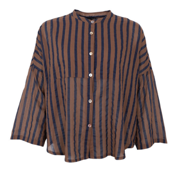 Black colour Betsy shirt blouse - espresso 