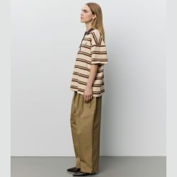 Sofie Schnoor Pilsw Polo T-Shirt Brown Striped � S263300