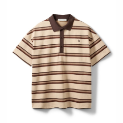 Sofie Schnoor Pilsw Polo T-Shirt Brown Striped � S263300