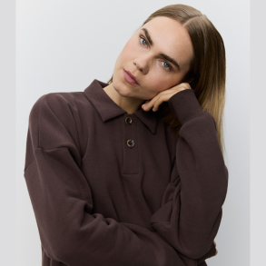 Sofie Schnoor Lumesw Polo Sweatshirt Dark Brown � S263450
