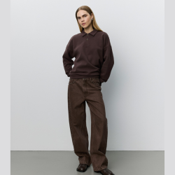 Sofie Schnoor Lumesw Polo Sweatshirt Dark Brown � S263450