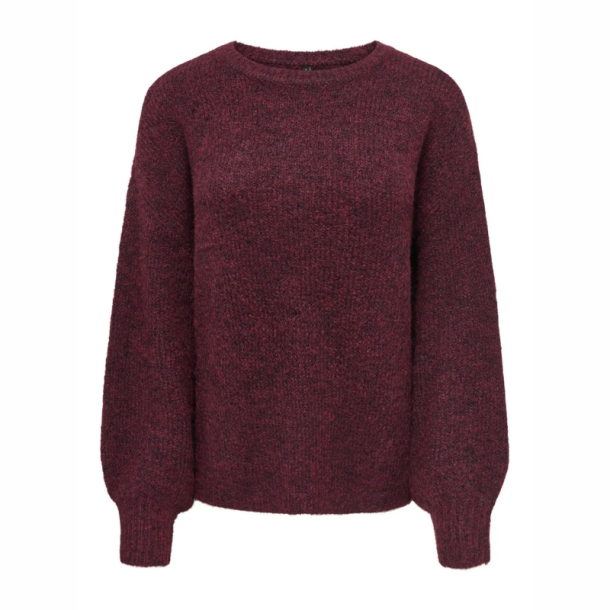 Only Nellie ls o-neck knit winetasting - 15375010