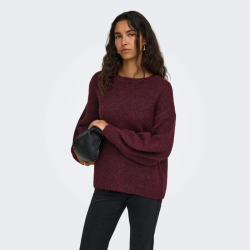 Only Nellie ls o-neck knit winetasting - 15375010