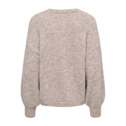 Only Nellie ls o-neck knit mocha meringue - 15375010