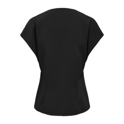Only Yasmine s/s asymmetric shirt black - 15386694