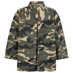 Depeche Tonja oversize shirt khaki printed - 100454