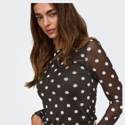 Only Nova L/S mesh top � coffee bean 15357642