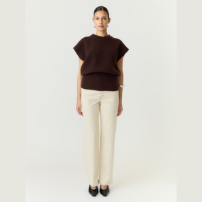 Yas Esli sl wool blend knit vest coffee bean - 26041671