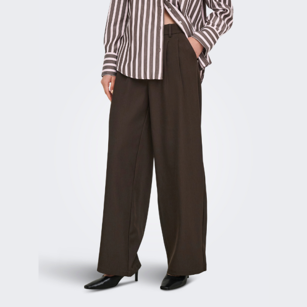 ONLY Miles pleat wide pant tlr coffee bean - 15389360