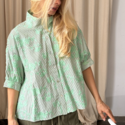 Continue Jessie green strib bluse - 15299