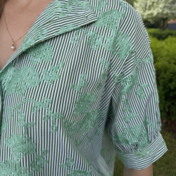 Continue Jessie green strib bluse - 15299