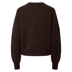 Yas Johi ls wool blend pull over s. cofffee bean - 26040003