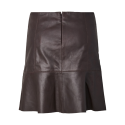 Yas Colly mw naplon leather skirt chocolate brown - 26022686
