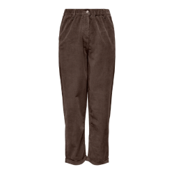 Only flora mw ela cord carot pant chocolate brown - 15306423