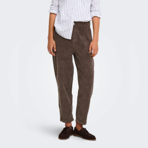 Only flora mw ela cord carot pant chocolate brown - 15306423
