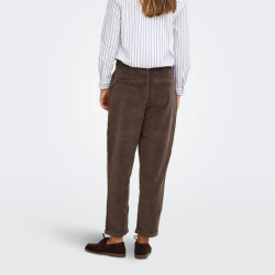 Only flora mw ela cord carot pant chocolate brown - 15306423
