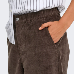 Only flora mw ela cord carot pant chocolate brown - 15306423