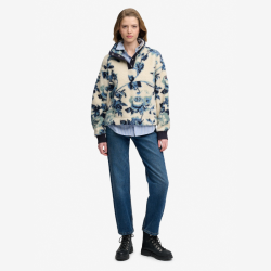 Superdry Super soft printed teddy fleece blue peonies - w2012348A 