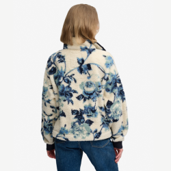Superdry Super soft printed teddy fleece blue peonies - w2012348A 
