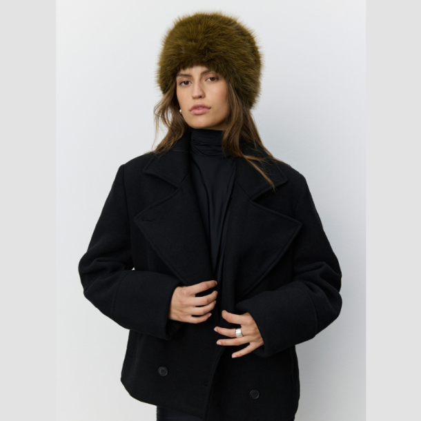 Sofie Schnoor Dora faux fur hat olive green - S264921
