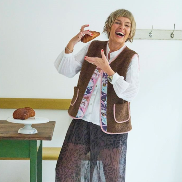 Wauw Astrid vest choclate brown - 10154