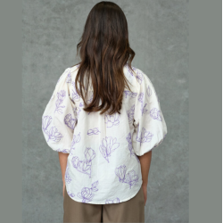 Love &amp; divine cream flower blouse - LOVE1448-1