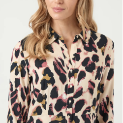 Yas Savanna long shirt dress mellow rose liro print - 26022663