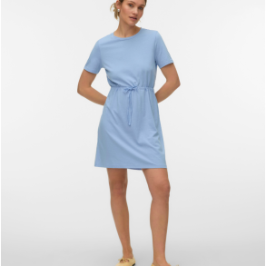 Vero Moda Luna ss short string dress brunnera blue - 10325626