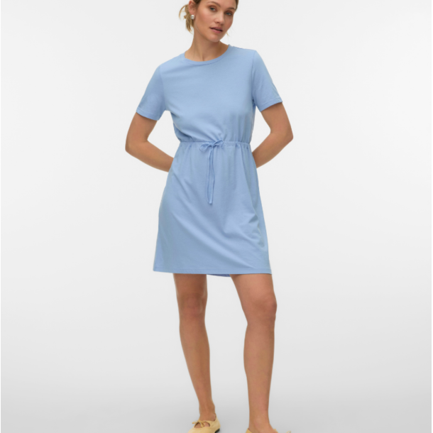 Vero Moda Luna ss short string dress brunnera blue - 10325626