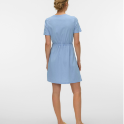 Vero Moda Luna ss short string dress brunnera blue - 10325626