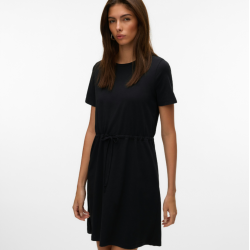 Vero Moda Luna ss short string dress black - 10325626