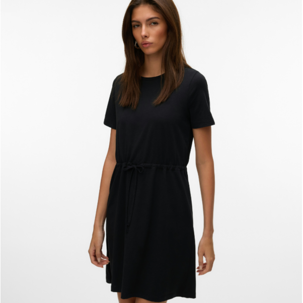 Vero Moda Luna ss short string dress black - 10325626