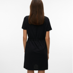 Vero Moda Luna ss short string dress black - 10325626