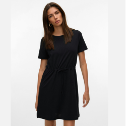 Vero Moda Luna ss short string dress black - 10325626