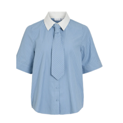 Vila Linna 2/4 shirt w. tie nantucket breeze - 14122816