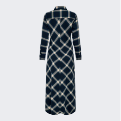  Only Wren check l/s long shirt dress night sky - 15368633