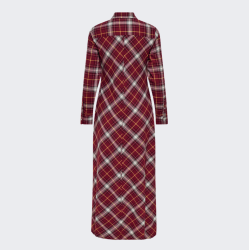  Only Wren check l/s long shirt dress syrah (r�d) - 15368633