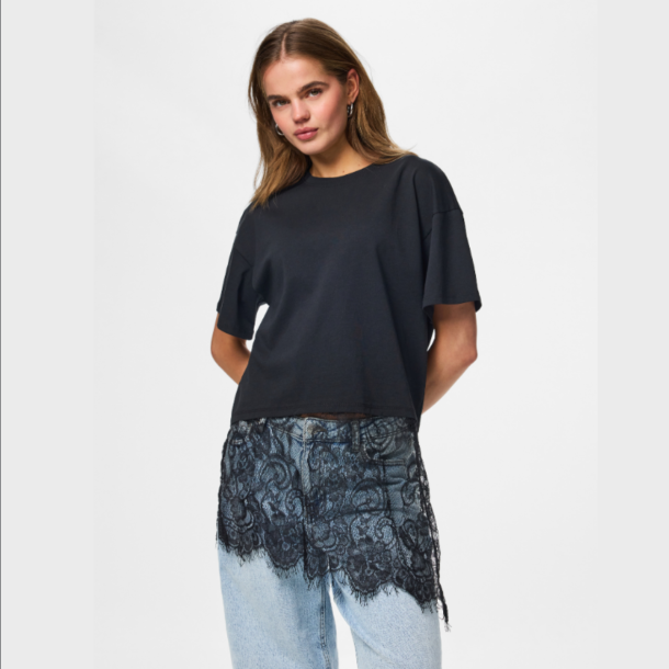 Pieces Mave lace t-shirt black - 17169693