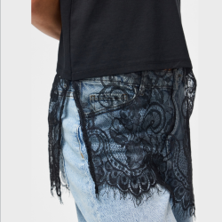 Pieces Mave lace t-shirt black - 17169693