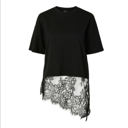 Pieces Mave lace t-shirt black - 17169693