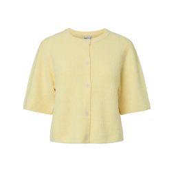 Pieces Silly strik cardigan pale banana melange - 17158220
