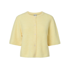 Pieces Silly strik cardigan pale banana melange - 17158220