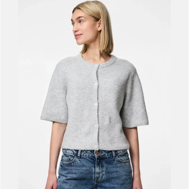 Pieces Silly strik cardigan light grey melange - 17158220