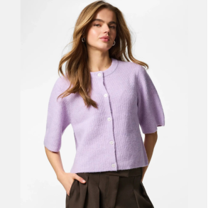 Pieces Silly strik cardigan pastel lilac/melange - 17158220