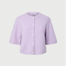 Pieces Silly strik cardigan pastel lilac/melange - 17158220