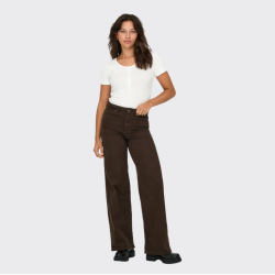 Only Madison blush hw wide dark brown denim  - 15371660