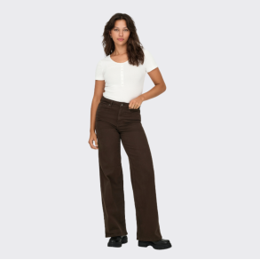 Only Madison blush hw wide dark brown denim  - 15371660